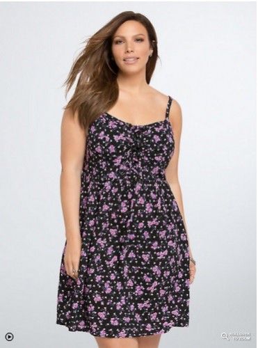 Torrid Disney Mickey Collection Floral Lace Up Sundress