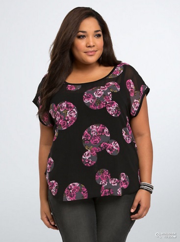 Torrid Disney Mickey Collection Floral Top