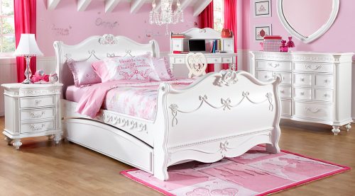 br_rm_princessSleigh_new-Disney-Princess-White-5-Pc-Twin-Sleigh-Bedroom