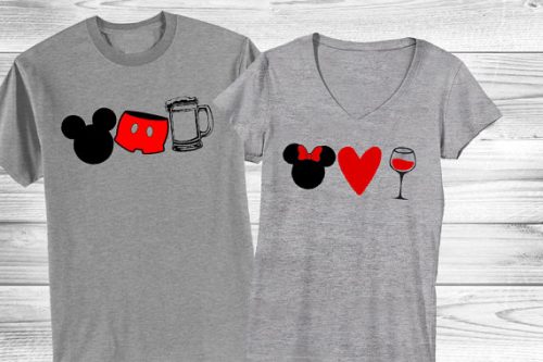 Food and Wine Couples Shirts