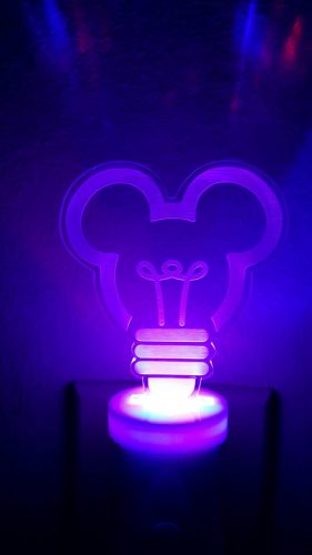Mickey Mouse Night Light Purple