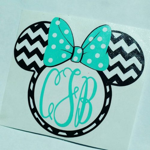 Minnie Mouse Decal blue