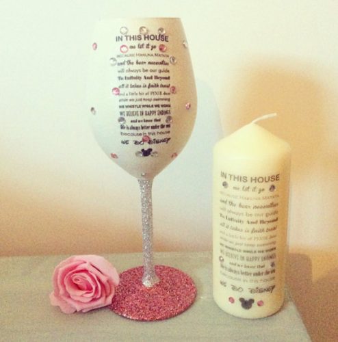 Wine Glass Candle Set