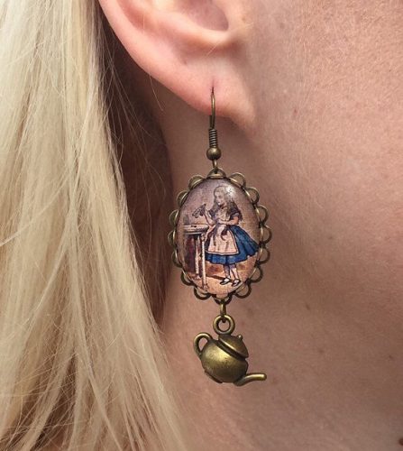 Alice in Wonderland earrings 2