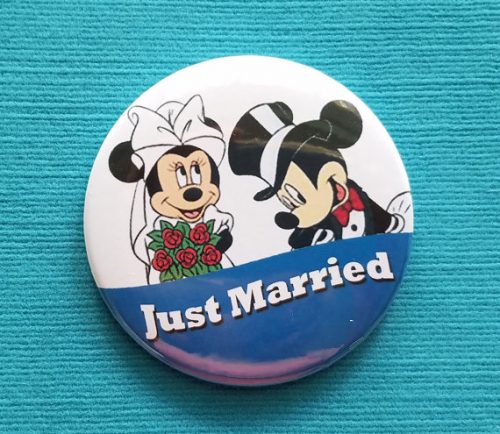 Just Married Disney Button