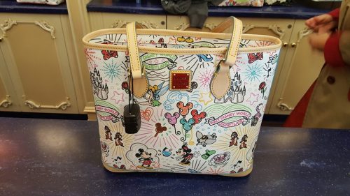 Disney Dooney & Bourke Tote Bag - Sketch 10th Anniversary - Pink Trim